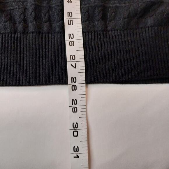 Qixing NWT Black Sweater Size XL Semi Sheer Casual Preppy Closet Staple - Picture 7 of 10